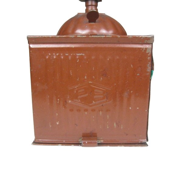 PB Vintage Coffee Grinder Metal Made in Italy Manual Hand Crank Brown - Picture 2 of 12